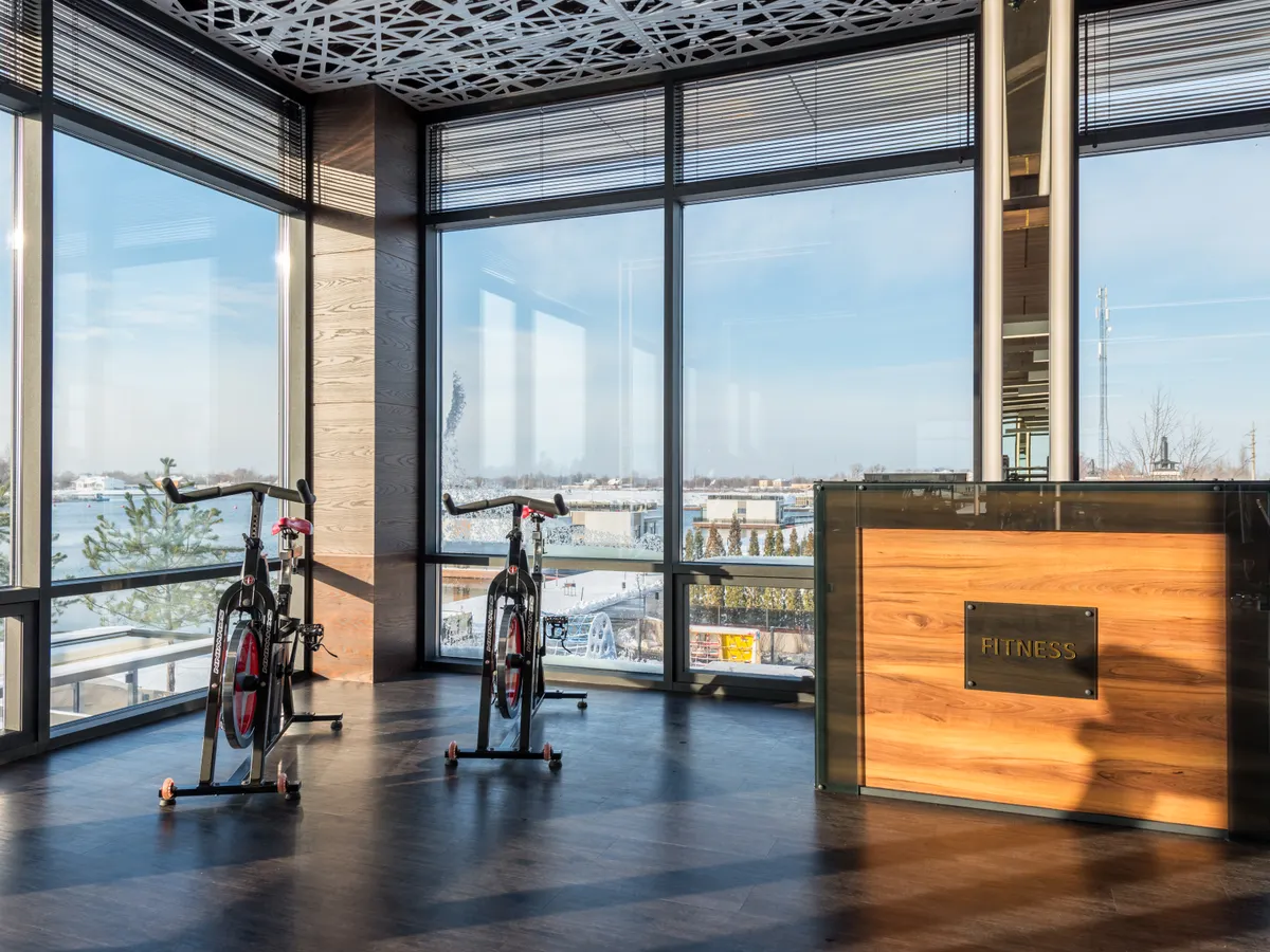 A review card at the gym reception or membership desk can support a natural post-session ask.