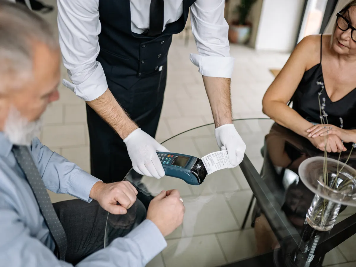 A review card near the bill or takeaway counter can invite guests while the meal is still fresh.